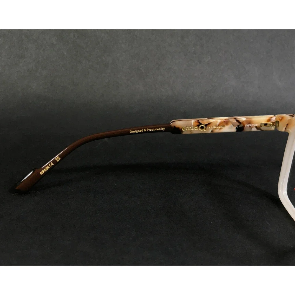Etnia Barcelona Eyeglasses Frames ASTY WHBR White Brown Butterfly 54-16-138